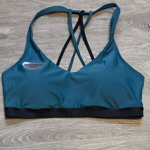 Under Armour Women’s Size Large Teal and Black Sports Bra